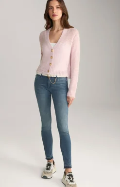 Alpaka-Mix-Cardigan in Rosé