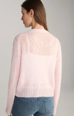 Alpaka-Mix-Cardigan in Rosé