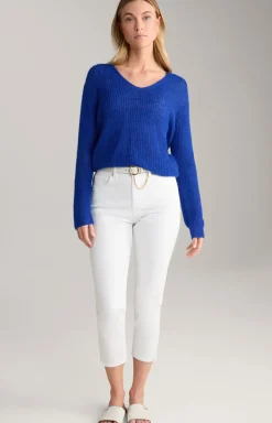 Alpaka-Mix-Pullover in Blau