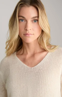 Alpaka-Mix-Pullover in Creme