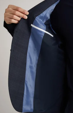 Anzug Damon-Gun in Navy kariert