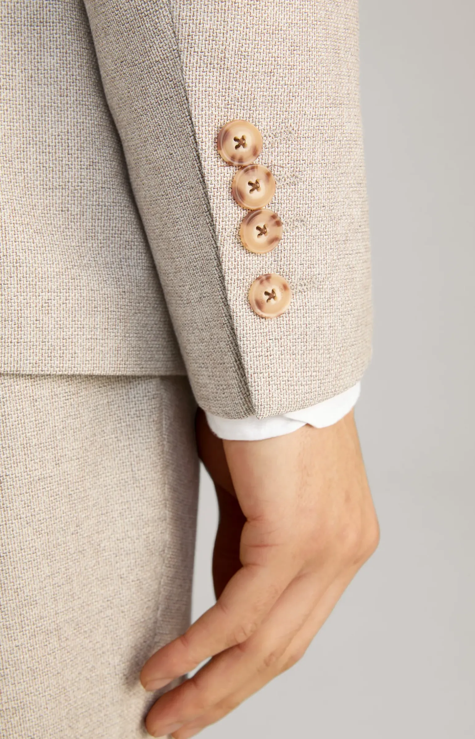 Anzug Howlin-Bennet in Hellbeige meliert