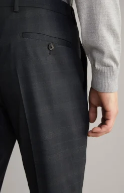 Anzughose Gun in Dunkelblau kariert