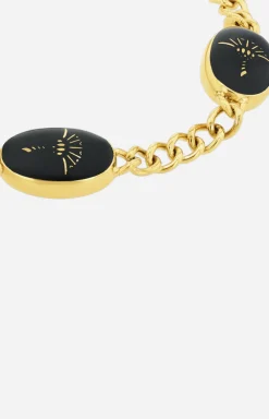 Armband mit Enamel Black in Gold/Schwarz