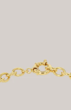 Armband mit Logo-Anhänger in Gold