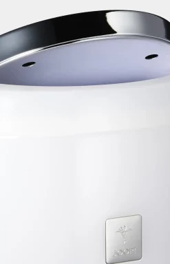 Badeimer mit Schwingdeckel Crystal Line in Weiß