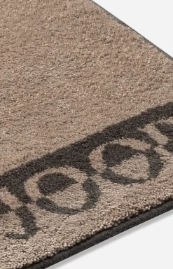 Badteppich JOOP! Logo Stripes in Sand, 70 x 120 cm