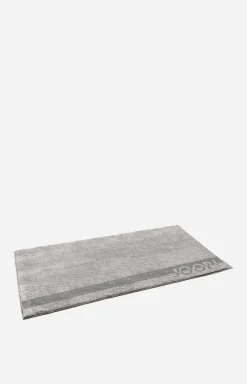 Badteppich JOOP! Logo Stripes in Platin, 70 x 120 cm