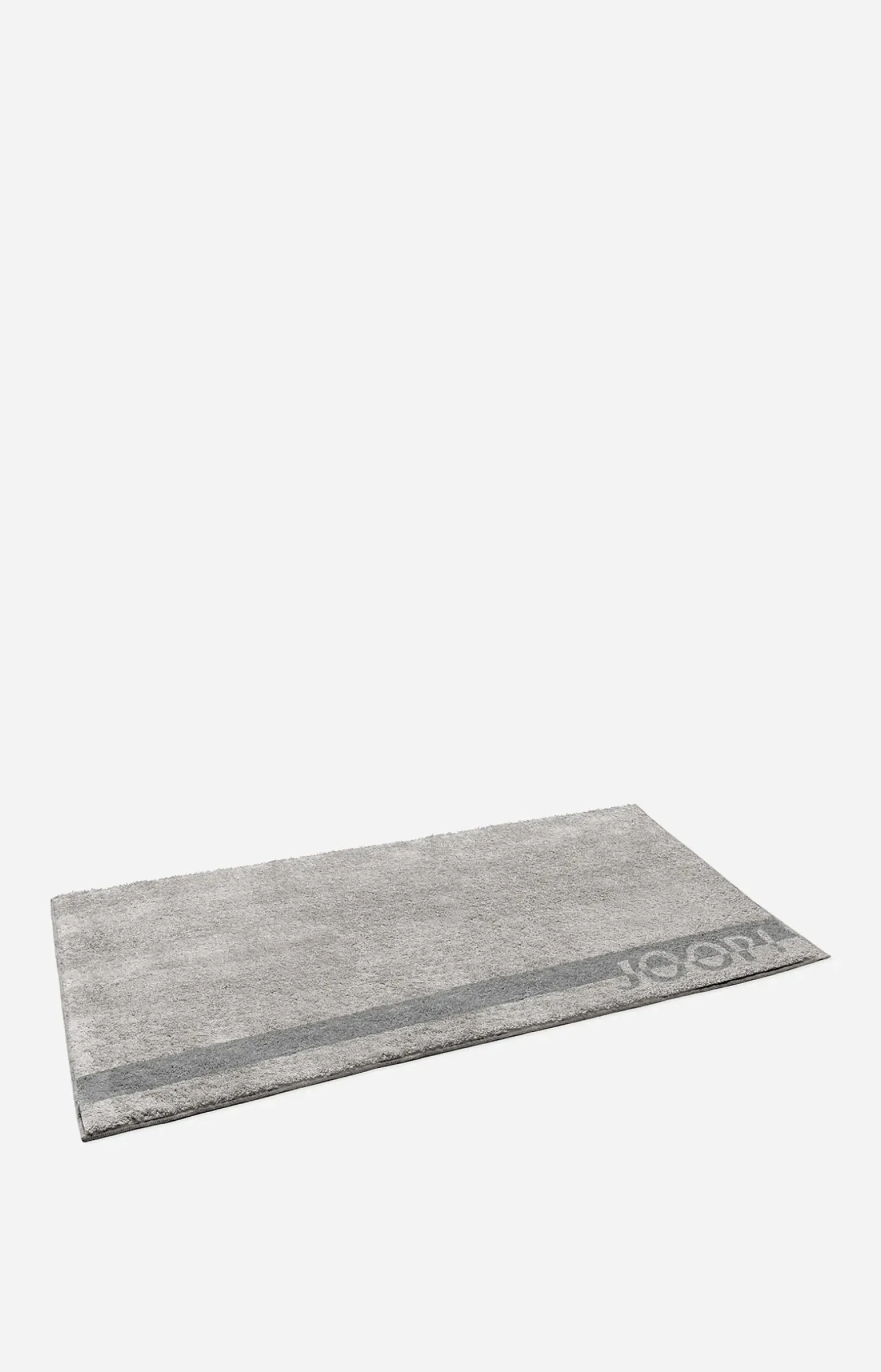 Badteppich JOOP! Logo Stripes in Platin, 70 x 120 cm