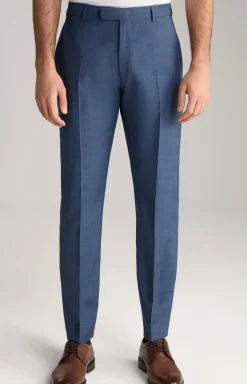 Baukasten-Anzughose Brad in Blau strukturiert