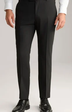 Baukasten-Anzughose Gun in Schwarz gemustert