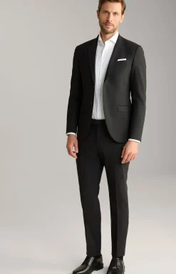 Baukasten-Anzughose Gun in Schwarz gemustert