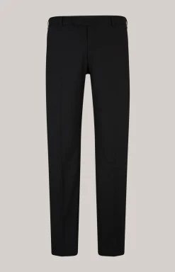 Baukasten-Anzughose Gun in Schwarz gemustert