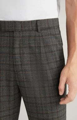 Baukasten-Hose Bird in Grau kariert