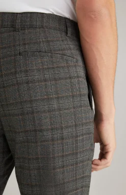 Baukasten-Hose Bird in Grau kariert