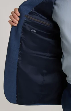 Baukasten-Sakko Finch in Dunkelblau strukturiert