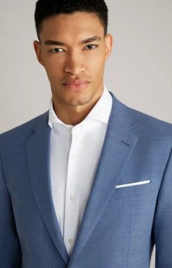 Baukasten-Sakko Herby in Blau strukturiert