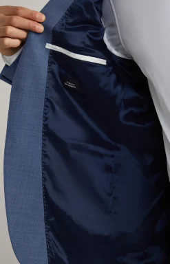 Baukasten-Sakko Herby in Blau strukturiert