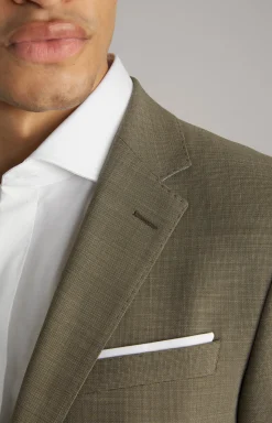 Baukasten-Sakko Herby in Olivgrün strukturiert