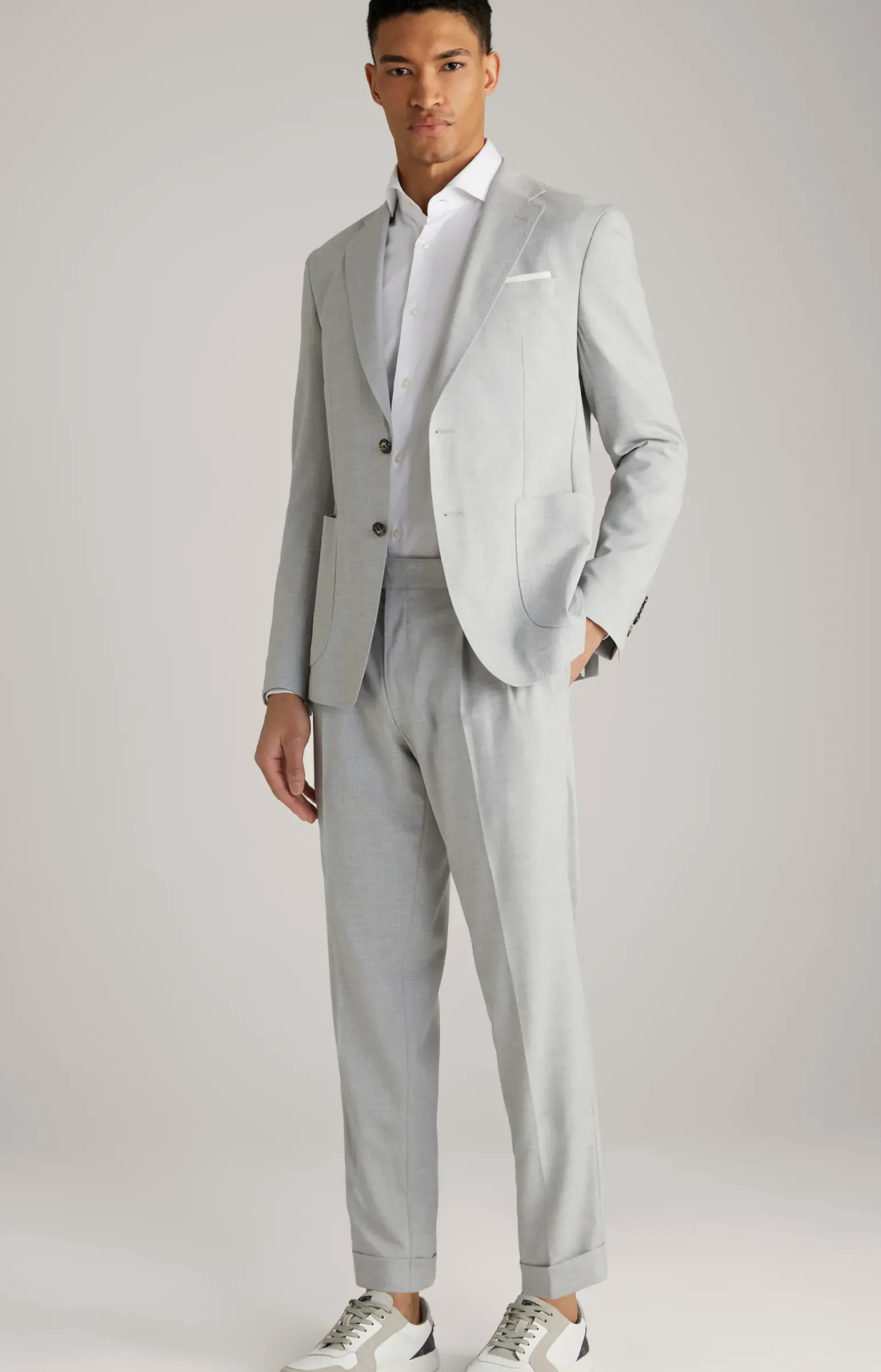 Baukasten-Sakko Hoverest in Hellgrau meliert