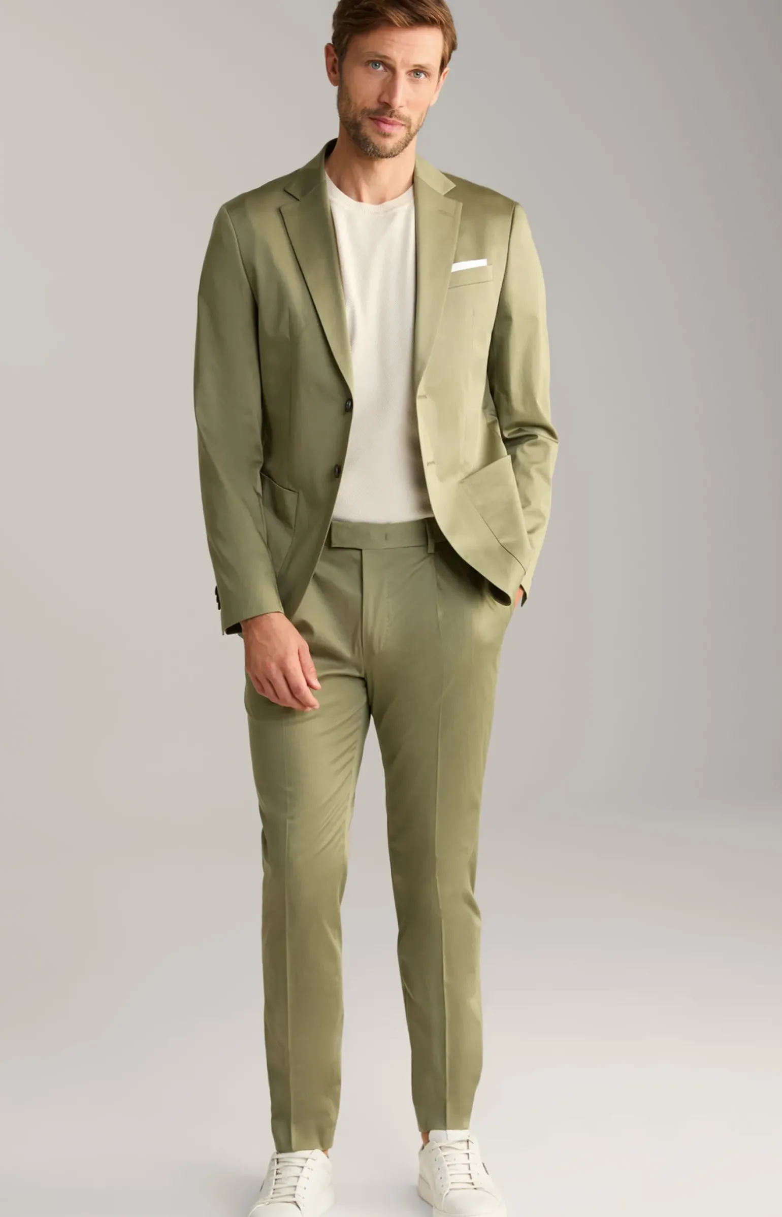 Baumwoll-Baukasten-Hose Bennet in Oliv