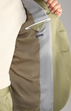 Baumwoll-Baukasten-Sakko Dash in Oliv