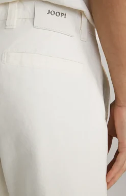 Baumwoll-Chino Len in Offwhite