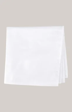 Baumwoll-Einstecktuch in Weiß