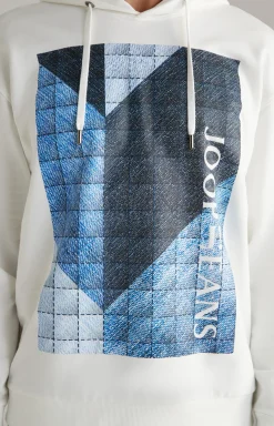 Baumwoll-Hoodie Spike in Offwhite