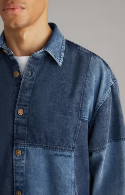 Baumwoll-Jeanshemd Hermen in Blau