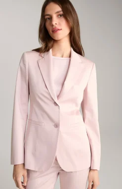 Baumwollmix-Blazer in Rosé