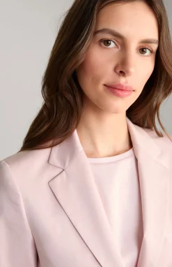 Baumwollmix-Blazer in Rosé