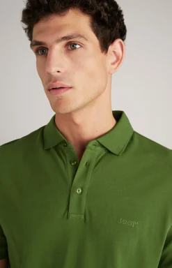 Baumwoll-Poloshirt Primus in Dunkelgrün