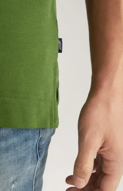 Baumwoll-Poloshirt Primus in Dunkelgrün