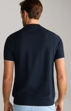 Baumwoll-Poloshirt Vancro in Navy