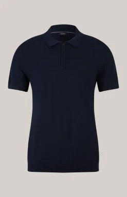 Baumwoll-Poloshirt Vancro in Navy