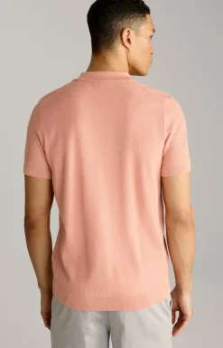 Baumwoll-Poloshirt Vancro in Apricot