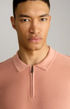 Baumwoll-Poloshirt Vancro in Apricot