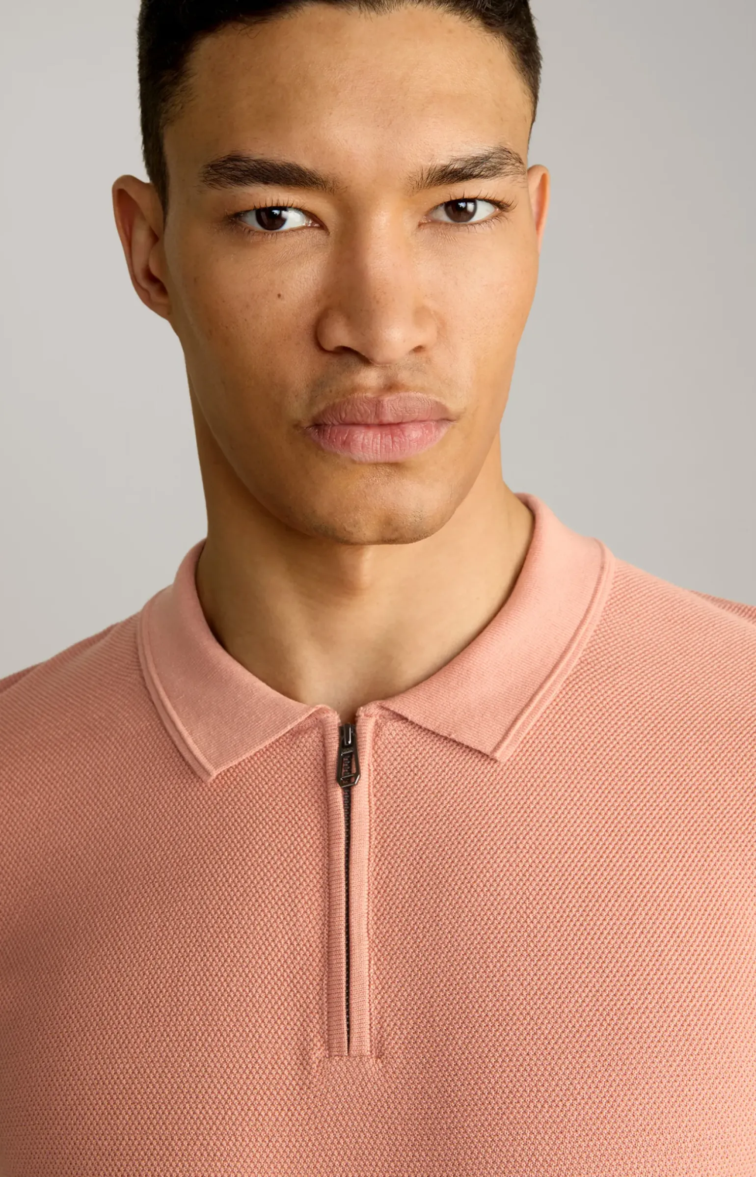 Baumwoll-Poloshirt Vancro in Apricot