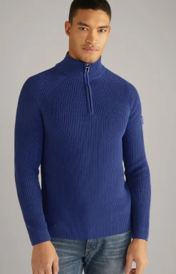 Baumwoll-Pullover Henricus in Blau