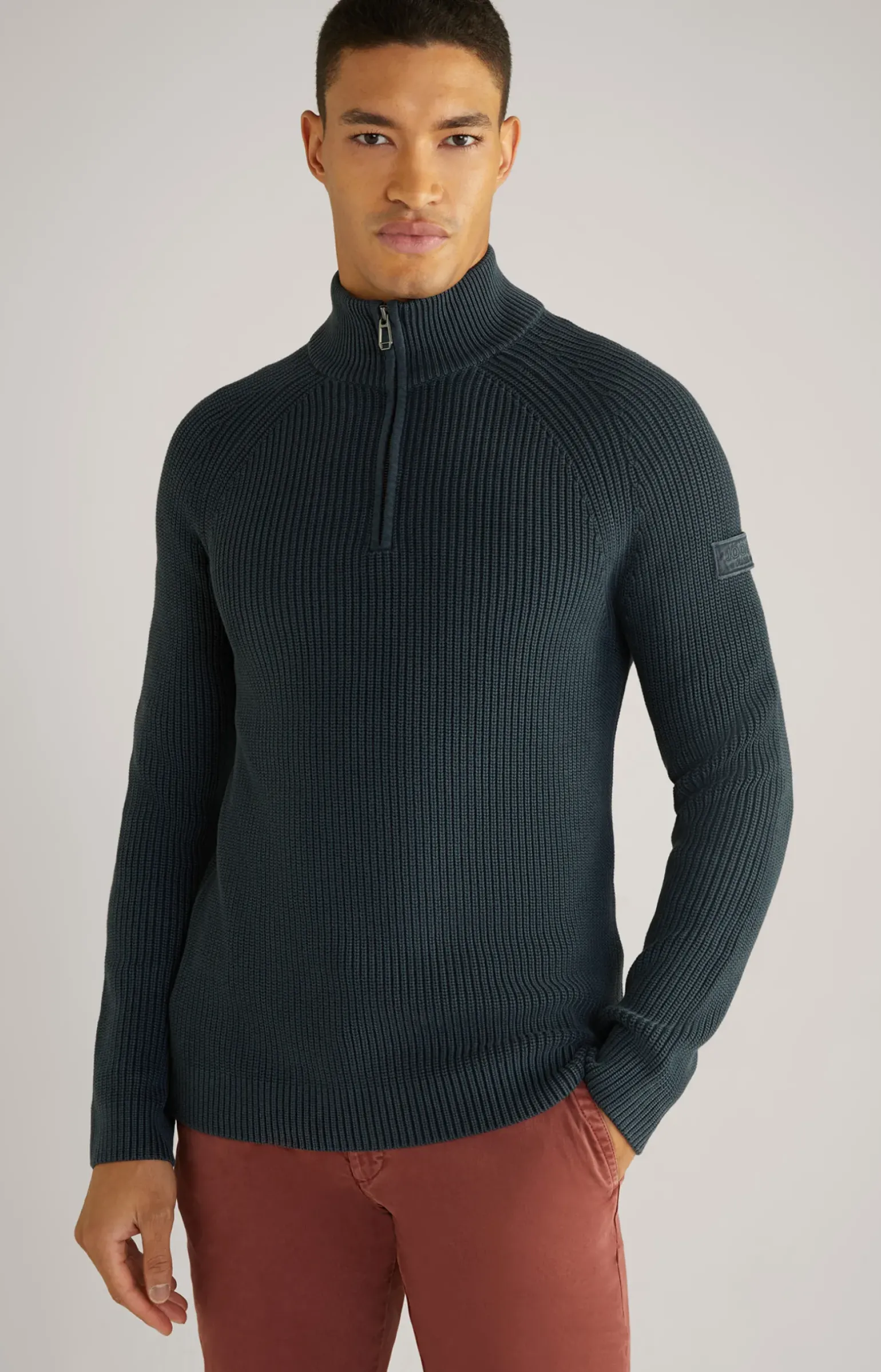 Baumwoll-Pullover Henricus in Dunkelblau