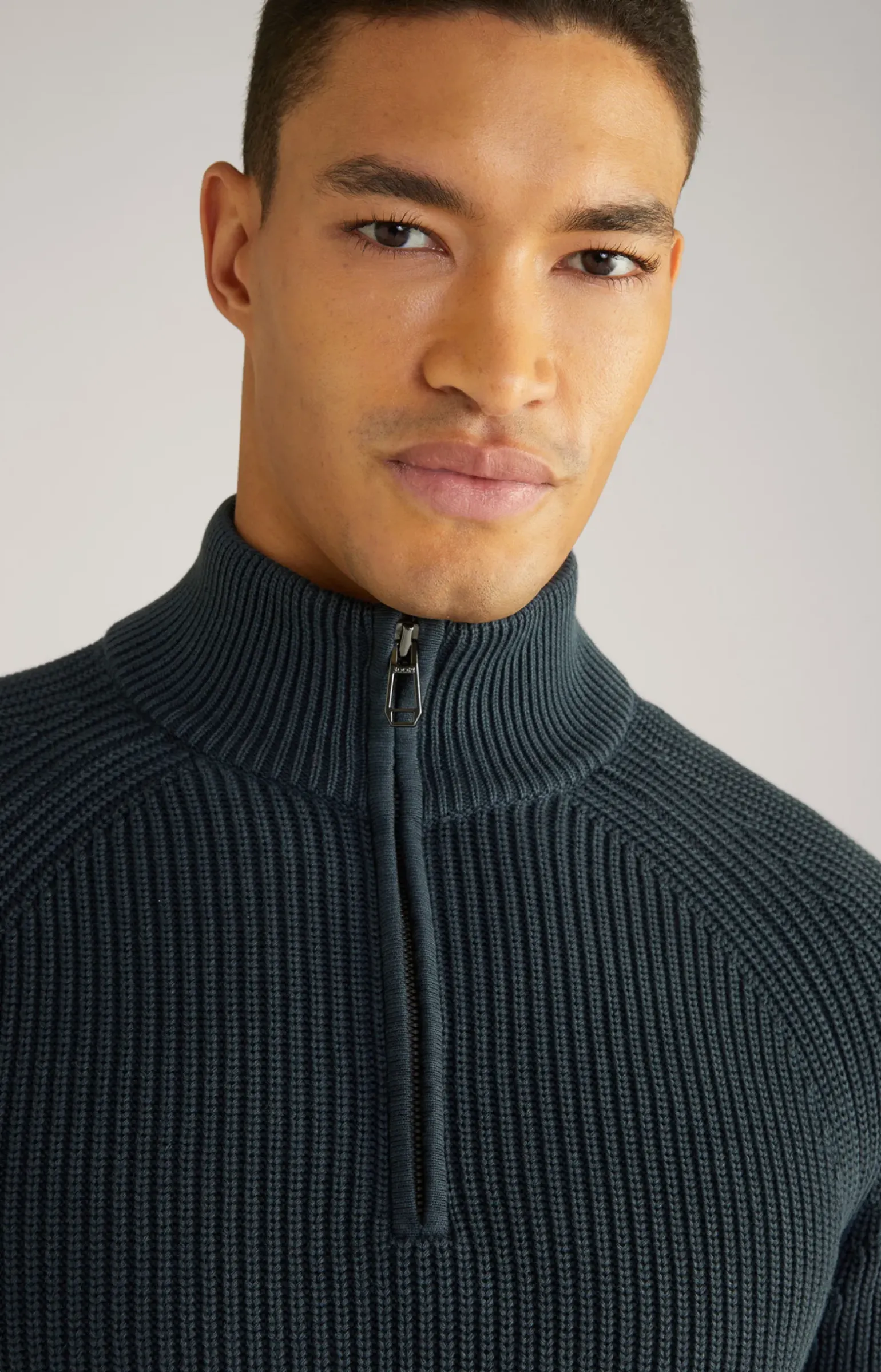 Baumwoll-Pullover Henricus in Dunkelblau