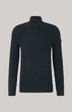 Baumwoll-Pullover Henricus in Dunkelblau