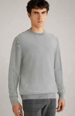 Baumwoll-Pullover Howard in Grau meliert
