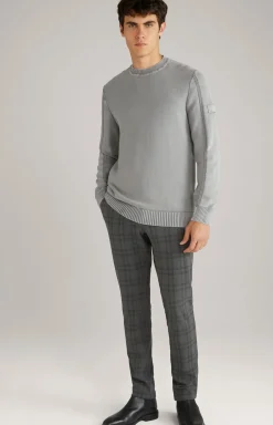 Baumwoll-Pullover Howard in Grau meliert