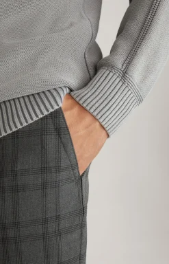 Baumwoll-Pullover Howard in Grau meliert