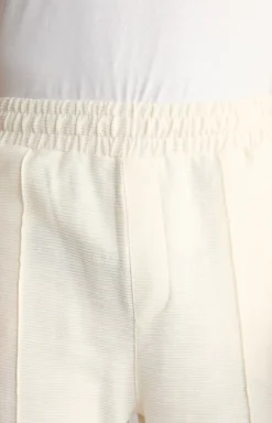 Baumwoll-Shorts Damiano in Creme strukturiert