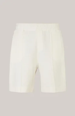 Baumwoll-Shorts Damiano in Creme strukturiert