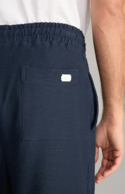 Baumwoll-Shorts Damiano in Navy strukturiert