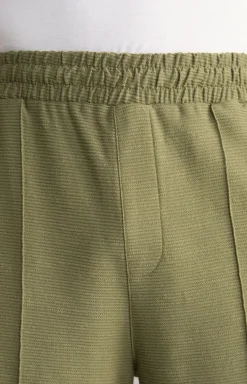 Baumwoll-Shorts Damiano in Oliv strukturiert